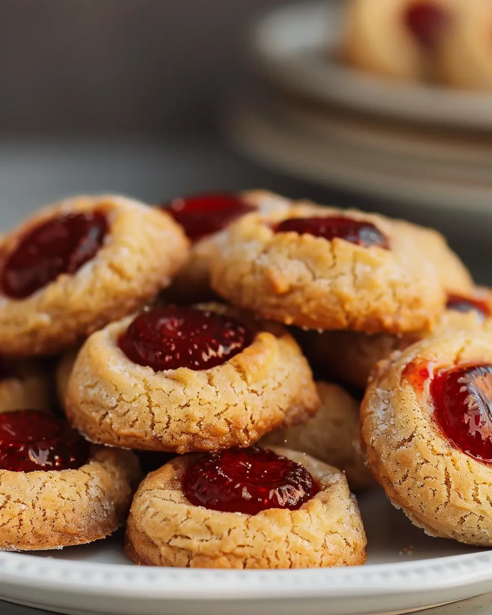 Air Fryer Strawberry Thumbprint Cookies