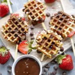 Strawberry & Chocolate Waffle Pops