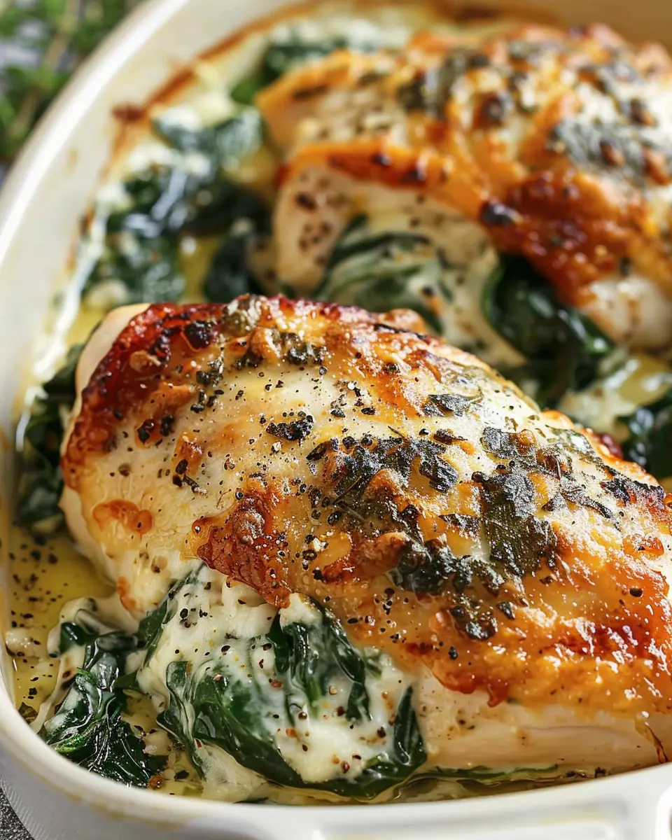Baked Stuffed Chicken Breasts: Easy Spinach and Cheese Delight