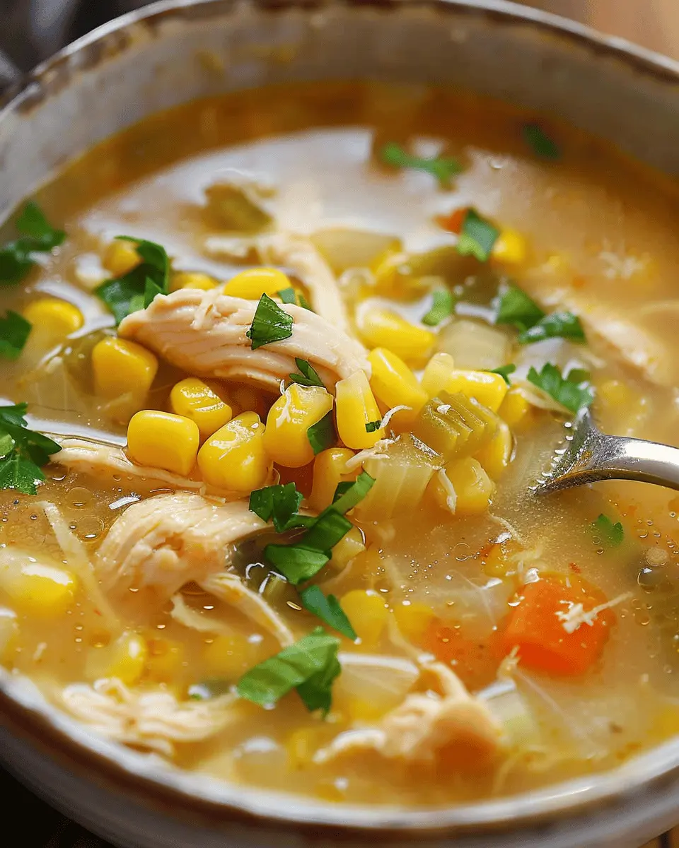 Sweet Corn Chicken Soup