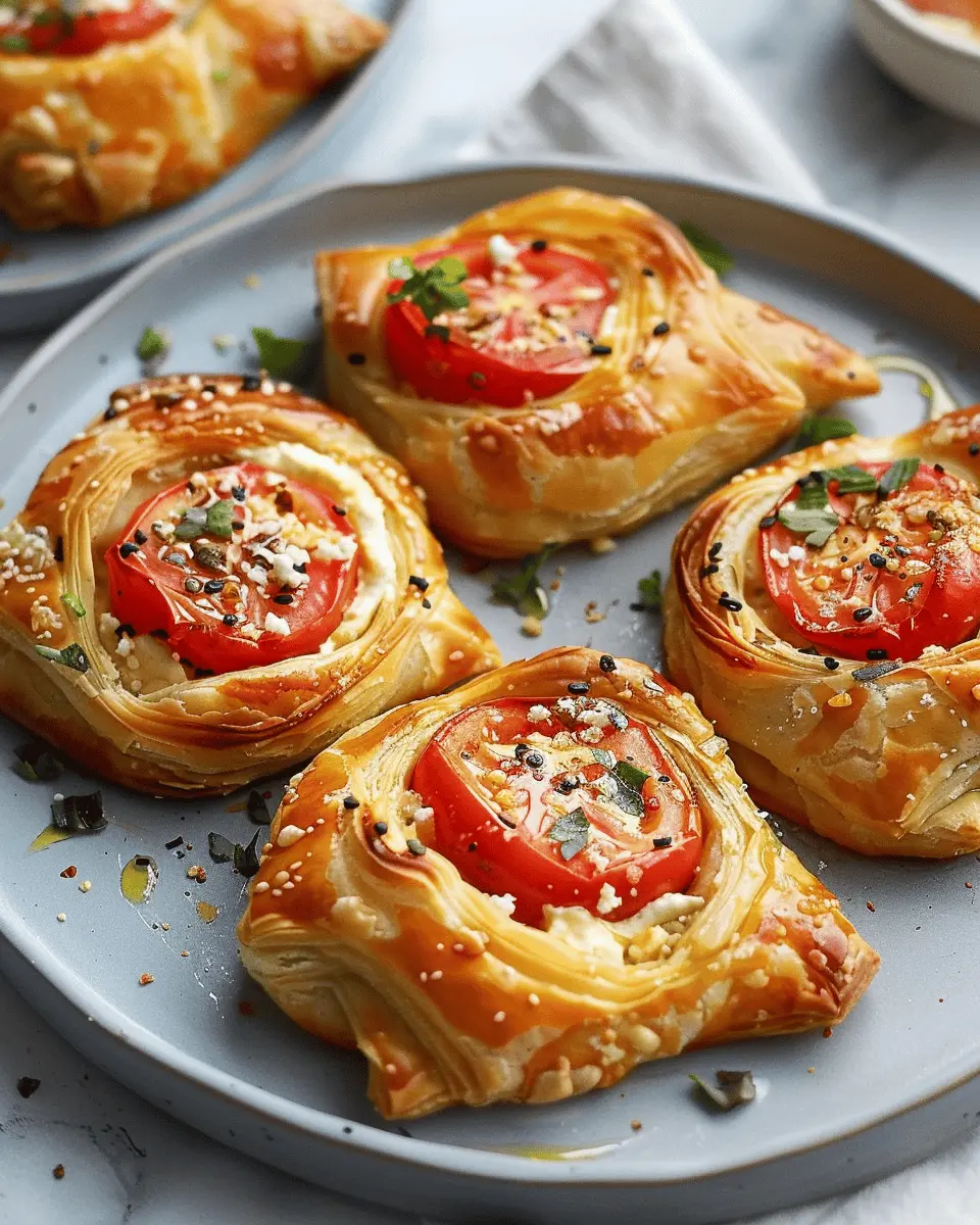 Flaky Cream Cheese and Tomato Pastries: Easy Indulgence at Home