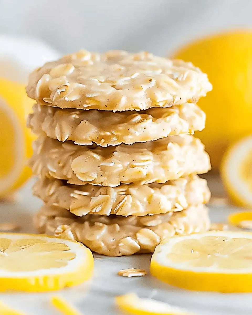 Lemon Oatmeal No-Bake Cookies