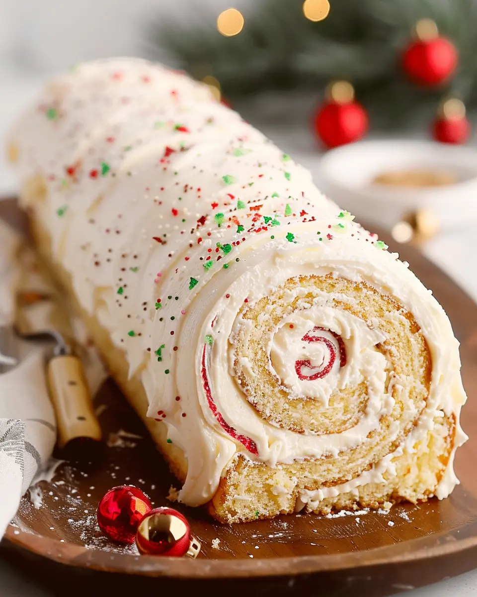 Christmas Vanilla Roll Cake Recipe