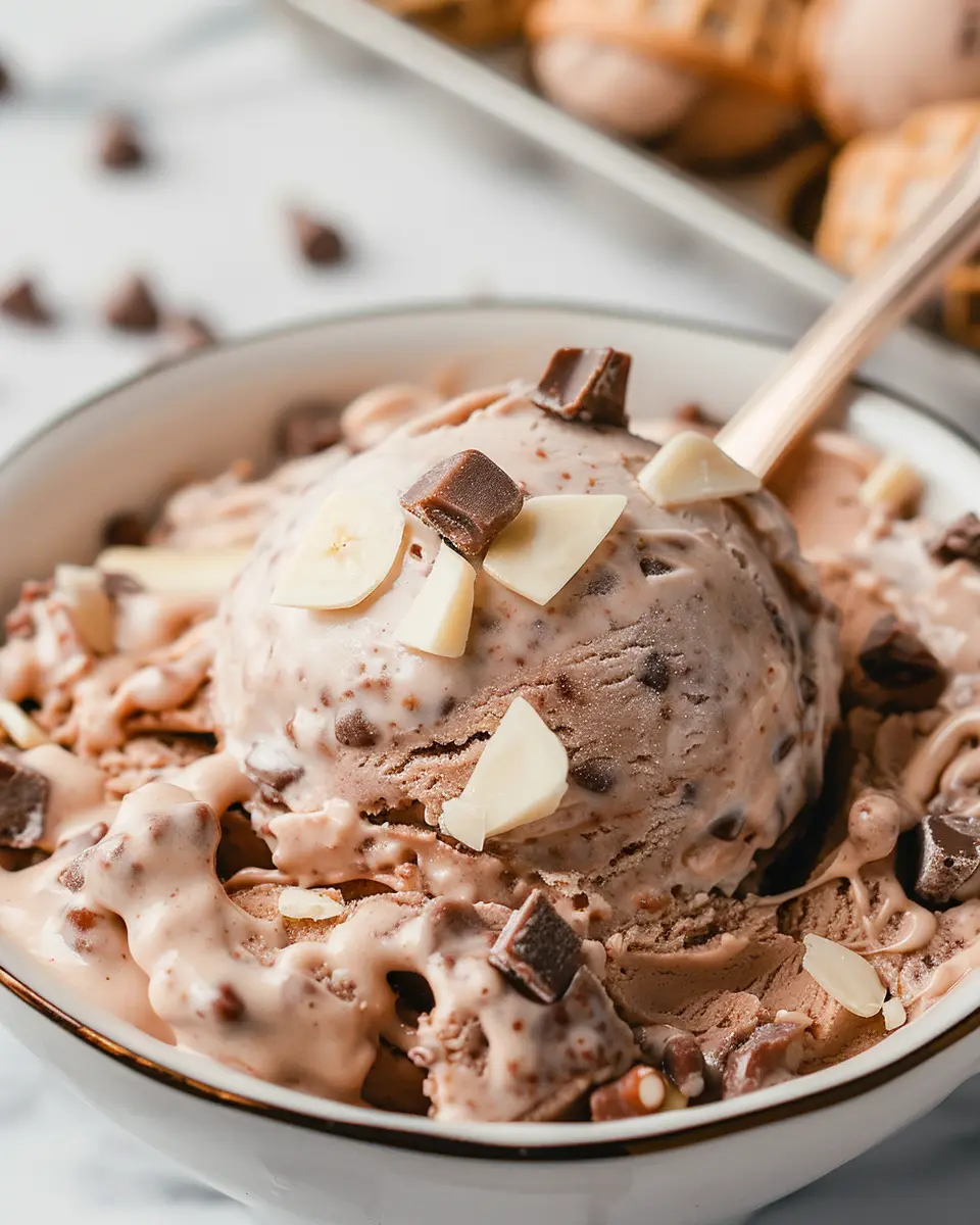 Ninja Creami Copycat Baskin Robbins Rocky Road Ice Cream Recipe: Easy Indulgence at Home
