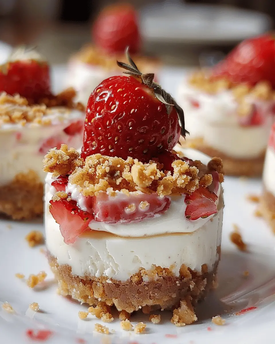 Mini Strawberry Crunch Cheesecake