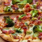 Cheesy Bacon-Broccoli Pizza