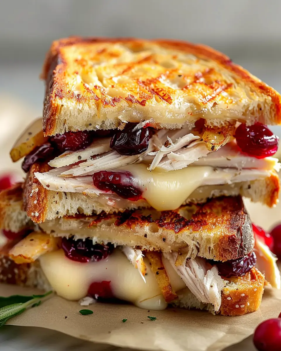 Turkey Grilled Cheese: Indulgent Recipe with Cranberry and Brie