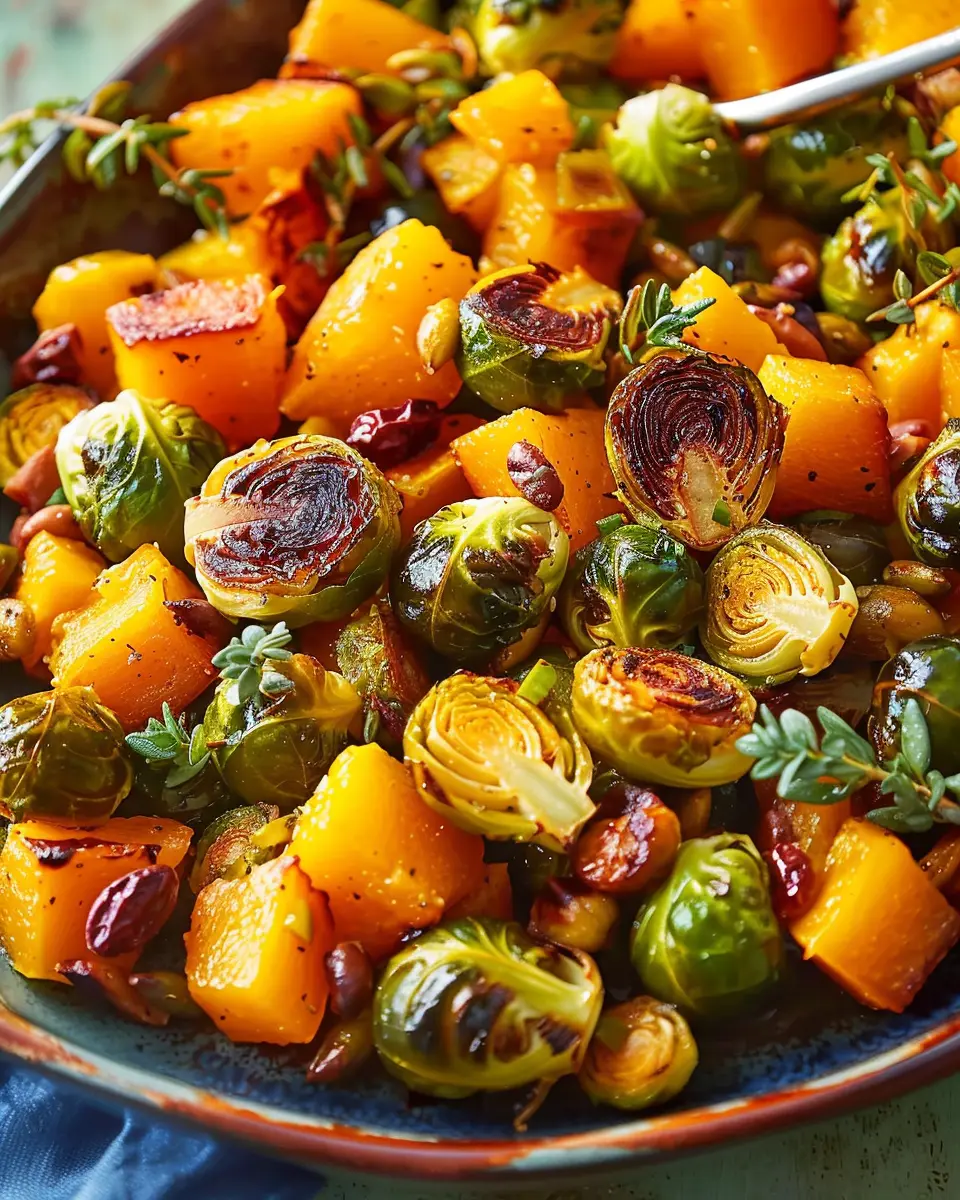 Roasted Brussels Sprouts And Butternut Squash
