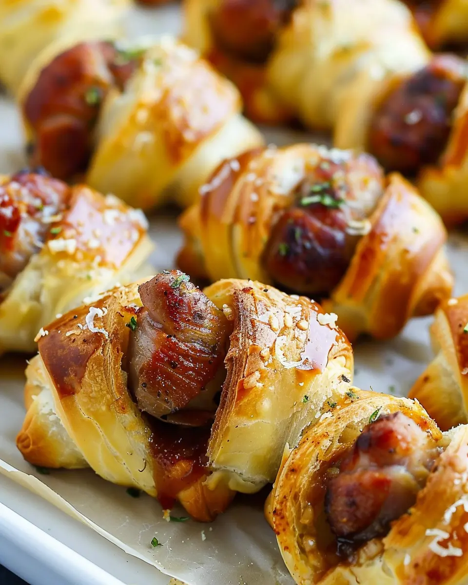 Breakfast pigs in a blanket: Easy Turkey Bacon and Beef Rolls