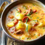 Spanish Potato Soup with Chorizo