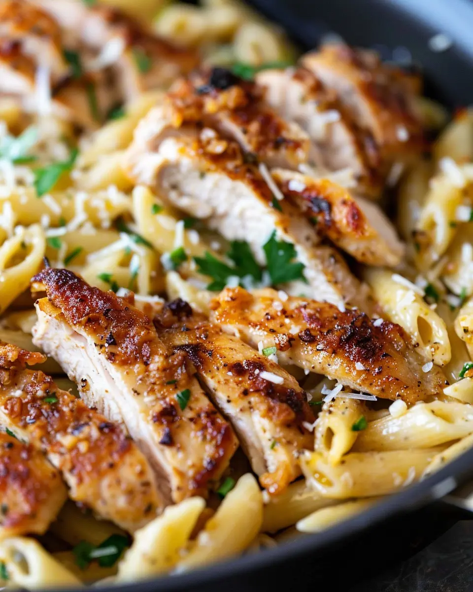 Easy Garlic Parmesan Chicken Pasta