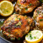 Slow Cooker Chicken Thighs with Lemon Garlic Butter