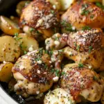 Garlic Parmesan Crockpot Chicken and Potatoes