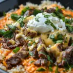 Steak Queso Rice