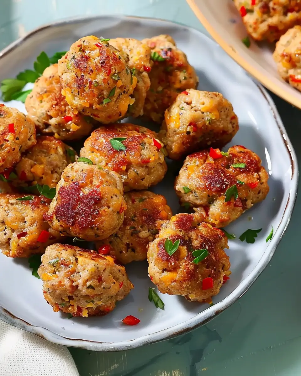 Pimiento Cheese Sausage Balls