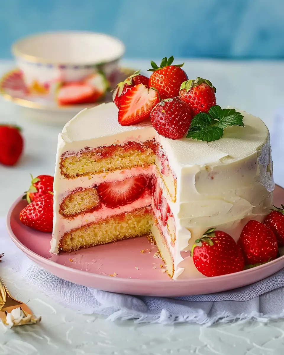 Strawberry Vanilla Cake: A Delightfully Easy Homemade Treat