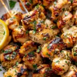 Garlic Parmesan Chicken Skewers