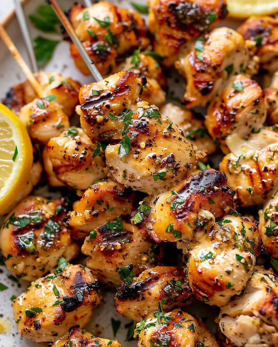 Garlic Parmesan Chicken Skewers: Easy, Flavorful &amp; Homemade