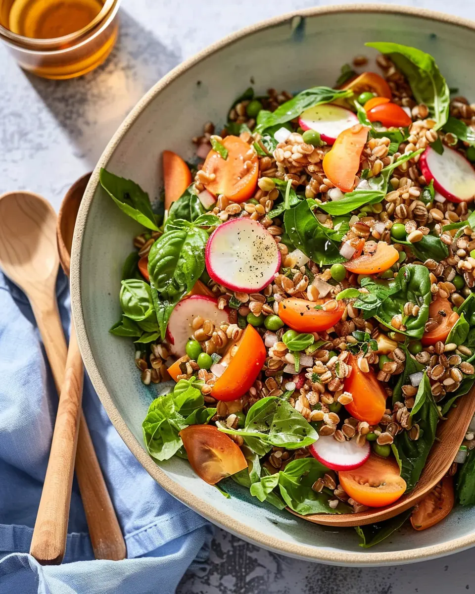Farro Salad: The Best Easy Recipe with Turkey Bacon and Chicken Ham