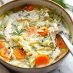 Crockpot Lemon Chicken Orzo Soup