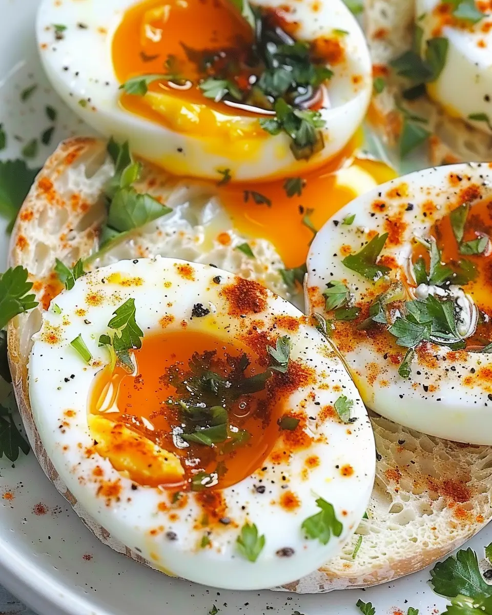 Jammy Eggs with Chili Butter: Indulgent Flavor with Garlic Yogurt