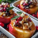 Baked Apples with Feta, Honey, and Cranberries
