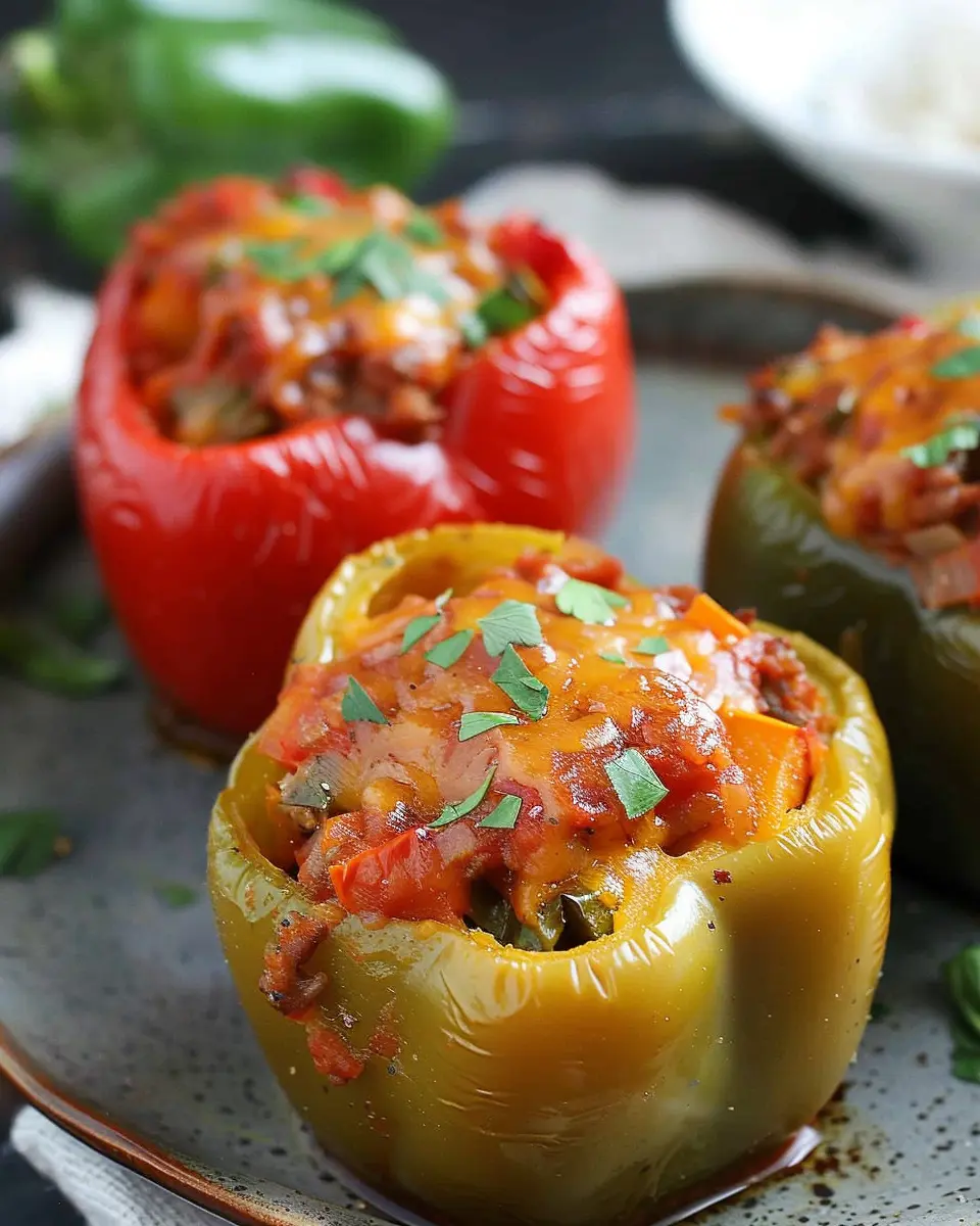 Crock Pot Stuffed Peppers