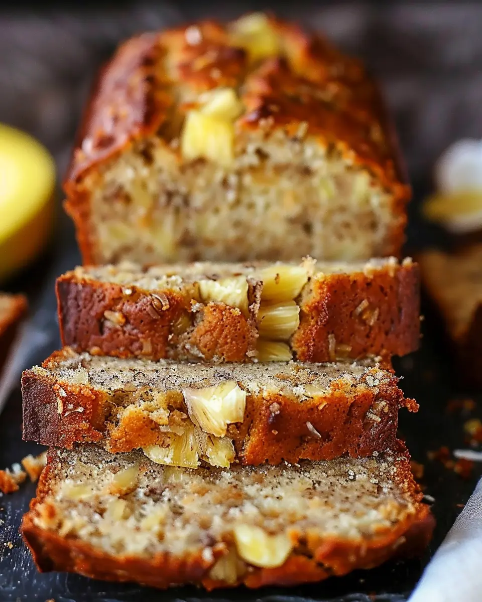 Coconut Pineapple Banana Bread