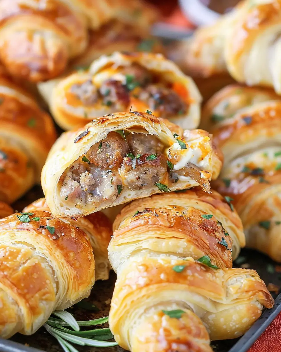 Rotel Sausage &amp; Cream Cheese Crescents