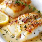 Baked Cod in Coconut Lemon Cream Sauce