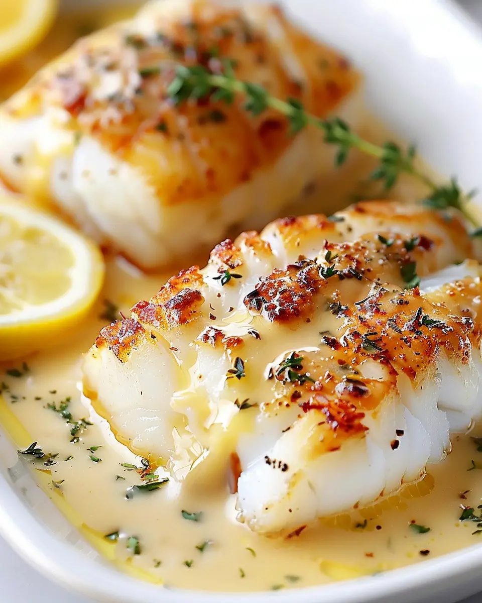 Baked Cod in Coconut Lemon Cream Sauce: A Deliciously Easy Dish