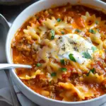 Hearty Lasagna Soup with Bow Tie Pasta