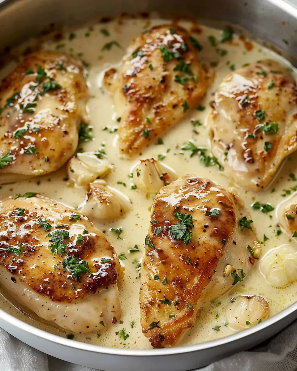 Creamy Garlic Chicken with Turkey Bacon: A Simple Delight