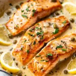 Creamy Lemon Salmon Piccata Recipe