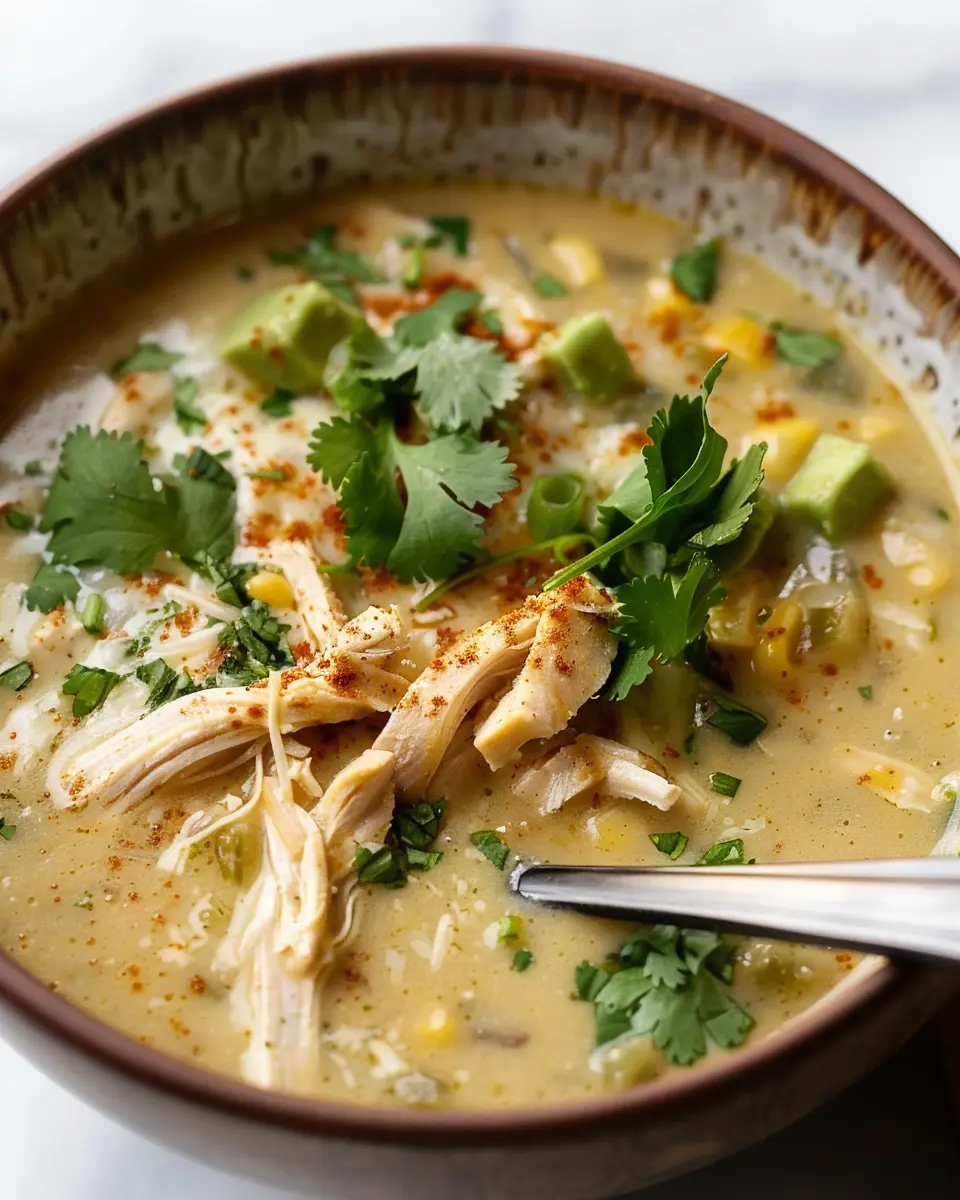 Creamy Green Chicken Enchilada Soup