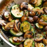 Skillet Zucchini and Mushrooms