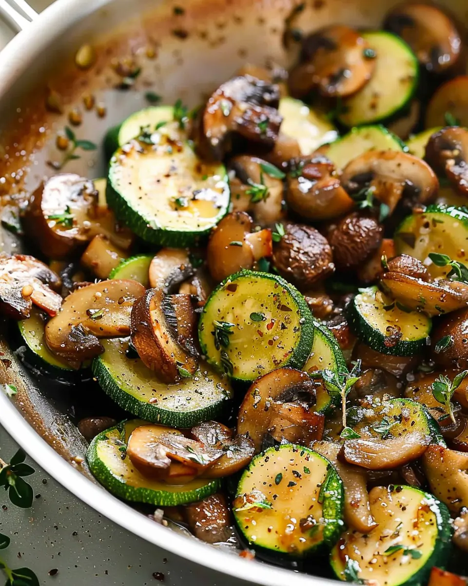 Skillet Zucchini and Mushrooms