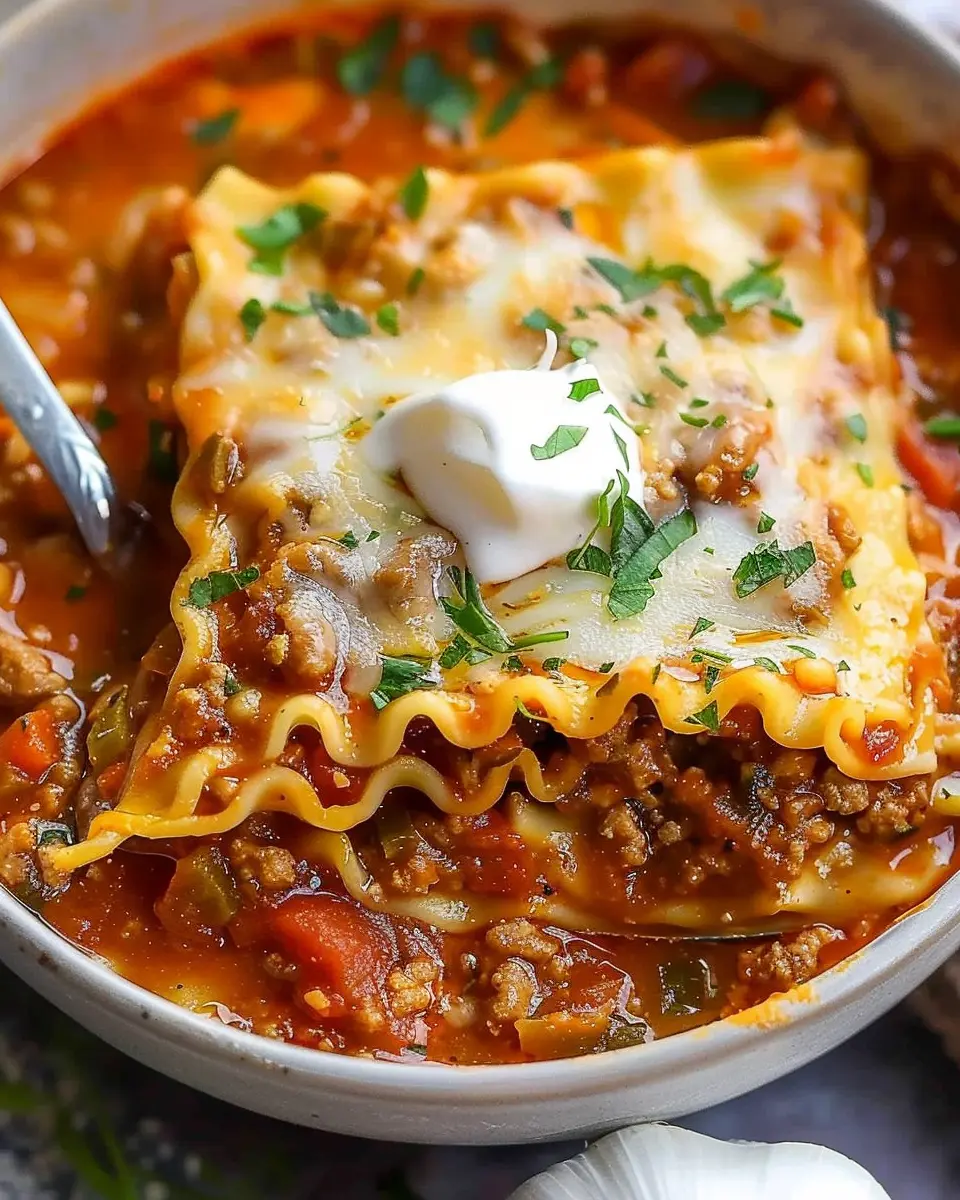 Easy Lasagna Soup Recipe