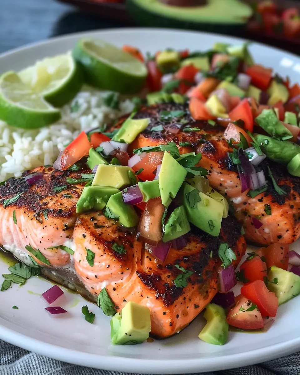 Pan Seared Cajun Lime Salmon: Easy Avocado Salsa Delight