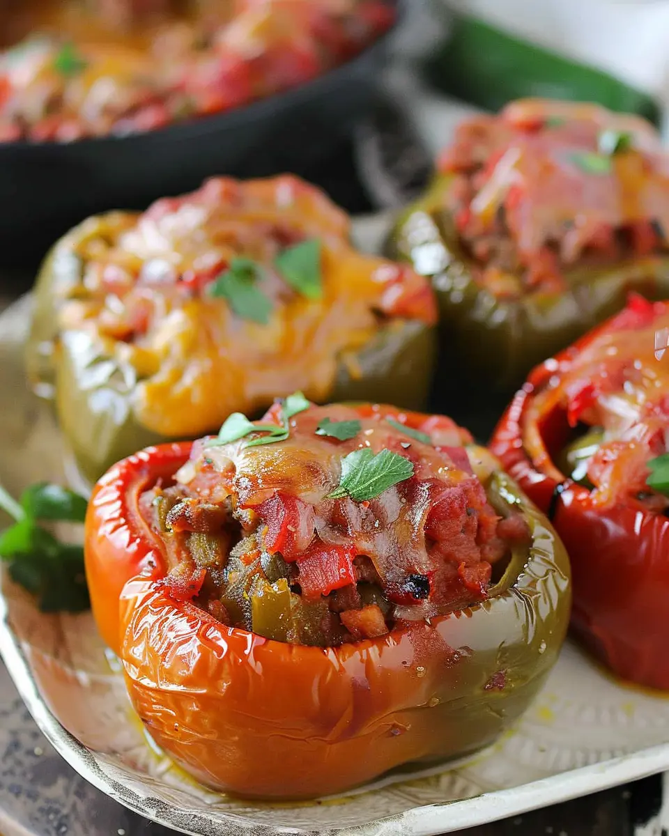 Slow Cooker Stuffed Bell Peppers: Easy Turkey Bacon Delight