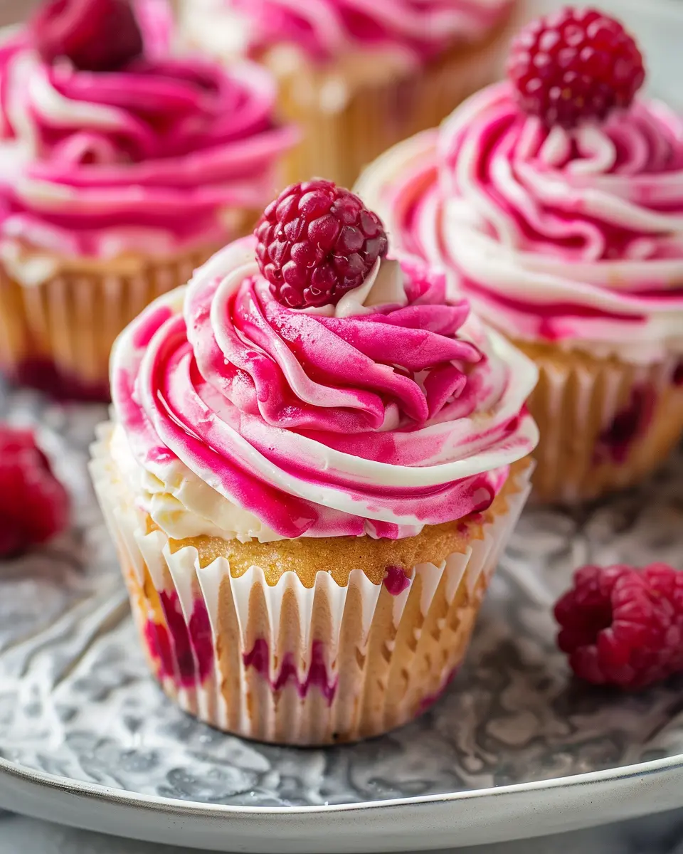 Raspberry Swirl Cupcakes