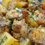 Crockpot Garlic Parmesan Chicken and Potatoes