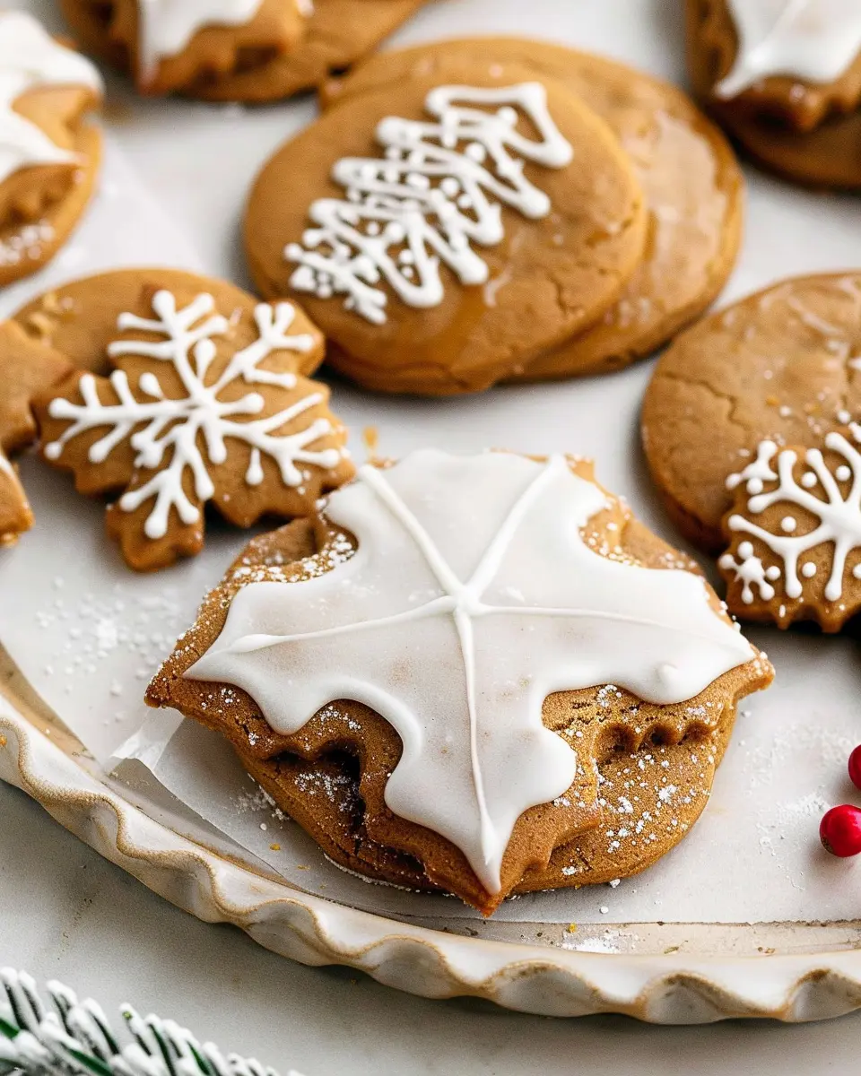 Soft Gingerbread Cookies with Maple Glaze