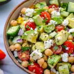 Chickpea Feta Avocado Salad