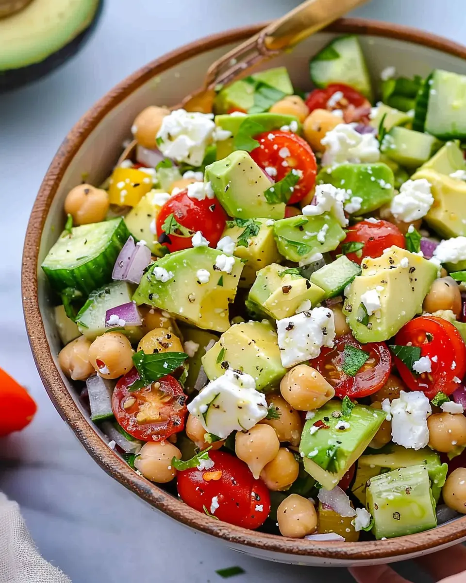 Chickpea Feta Avocado Salad: Easy, Nutritious, and Delicious!