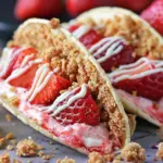 Strawberry Crunch Cheesecake Tacos
