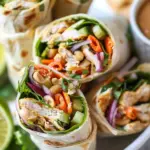Thai Peanut Chicken Wraps