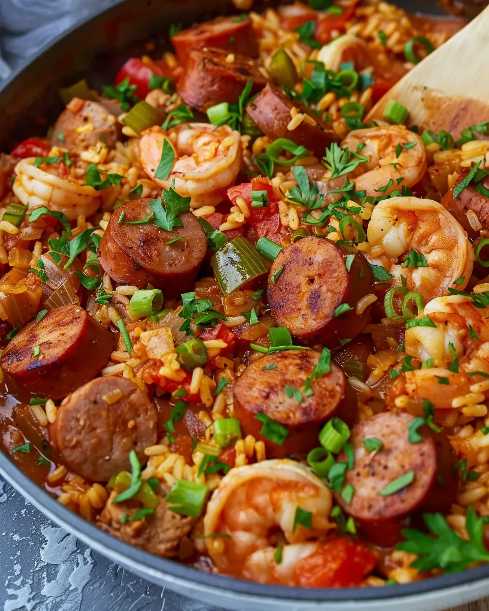 Cajun Jambalaya With Chicken Shrimp And Sausage: A Flavorful Feast