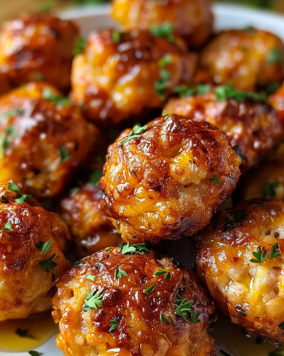 Sausage Balls: Easy Gluten-Free Treats with Turkey Bacon and Cheese