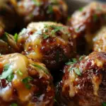 Crockpot French Onion Meatballs